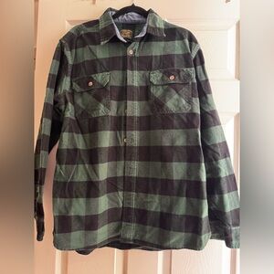 Jachs Green and Black Plaid Men's Shirt